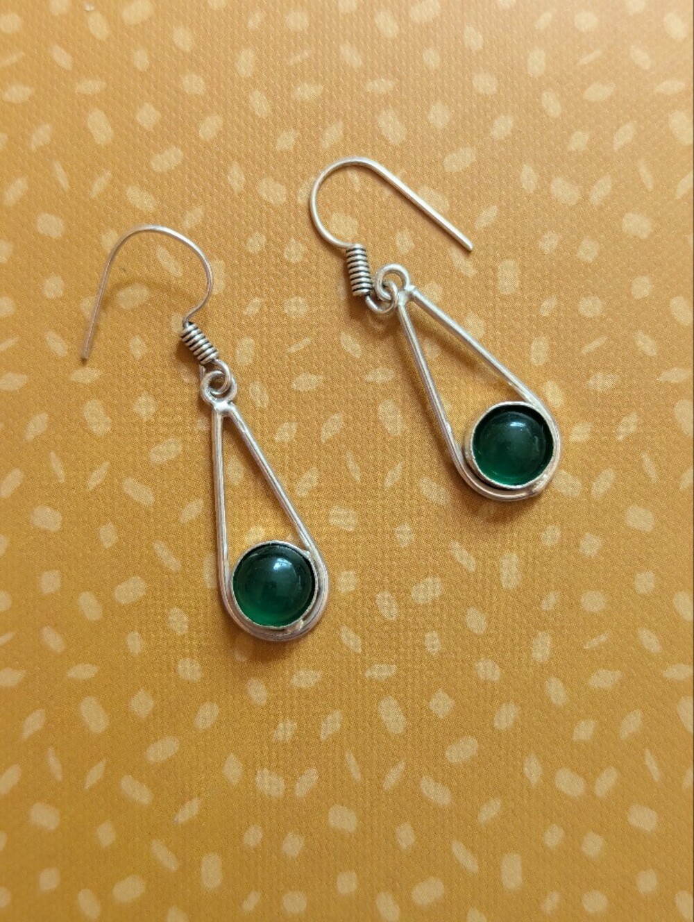 Green Dangling Earrings
